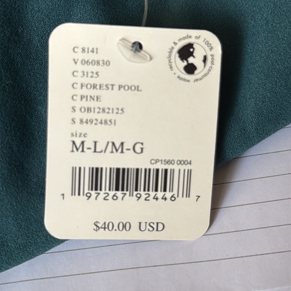 FREE PEOPLE CLEAN LINES WOMEN’S BODYSUIT INTIMATELY FOREST POOL PINE M-L M-G NWT - Picture 7 of 7